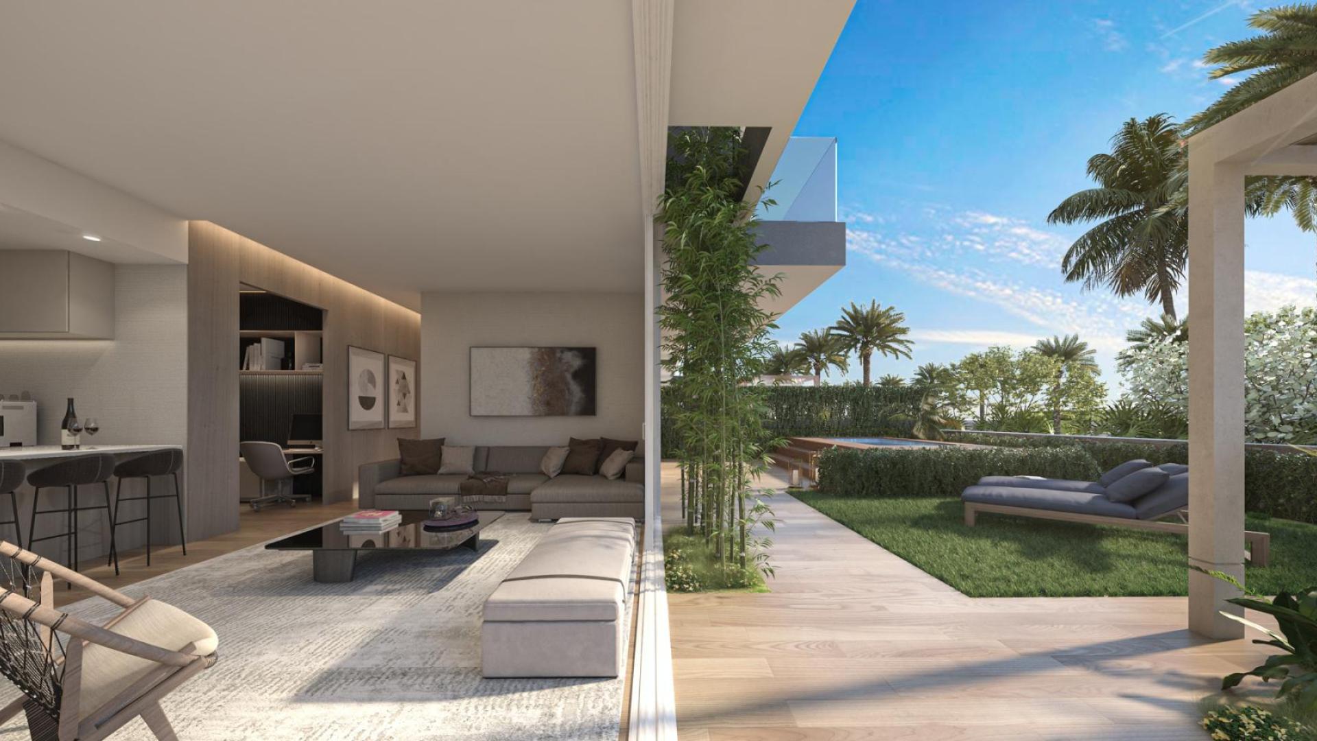 Apartamento con patio